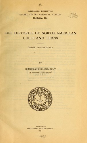 Life histories of North American gulls and terns