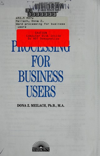 Word processing for business users