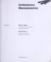 Contemporary macroeconomics