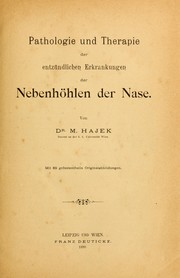 Pathologie und Therapie der entzündlichen Erkrankungen der Nebenhöhlen der Nase