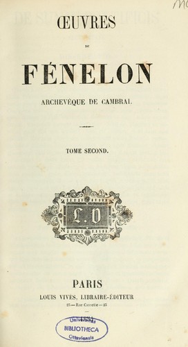 Oeuvres de Fenelon, archeveque de Cambrai