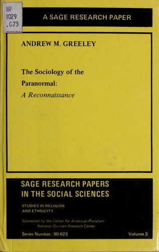The sociology of the paranormal