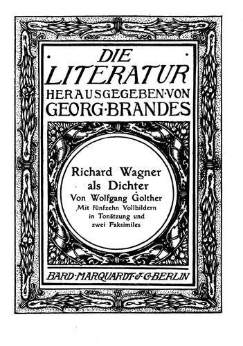 Richard Wagner als Dichter