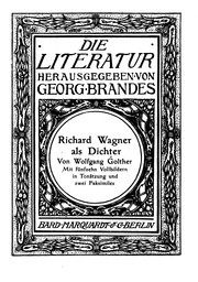 Richard Wagner als Dichter