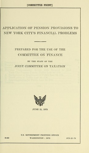 Application of pension provisions to New York City's financial problems