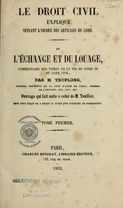 De l'échange et du louage