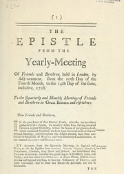 The epistle from the Yearly-Meeting, held in London