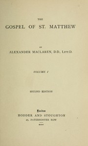 The Gospel of St. Matthew