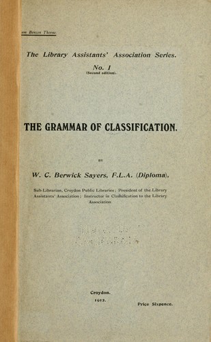 The grammar of classification