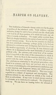 Harper on slavery
