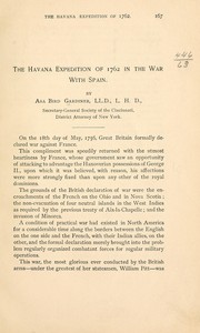 The Havana expedition of 1762 in the war with Spain