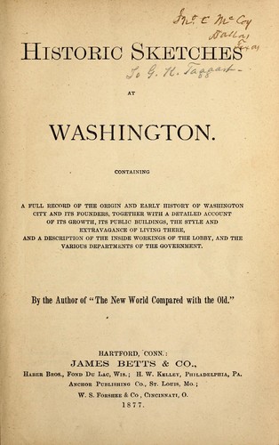 Historic sketches at Washington