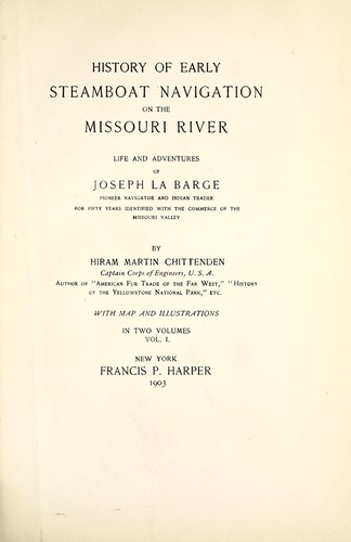 History of early steamboat navigation on the Missouri river