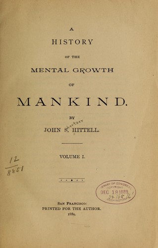A history of the mental growth of mankind