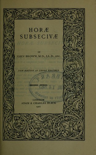 Horae subsecivae