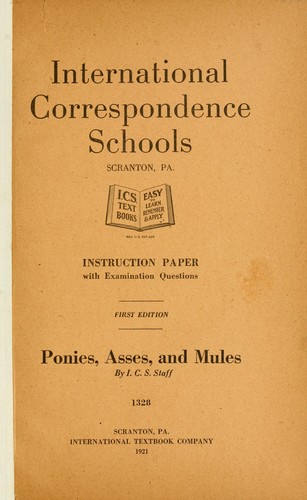 Ponies, asses, and mules
