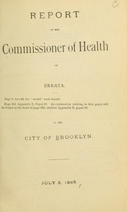 Report of the Commissioner of Health on illuminating gas