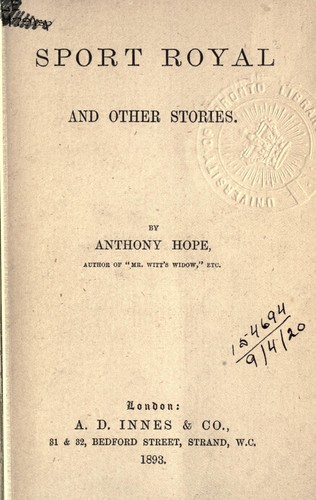 Sport royal, and other stories