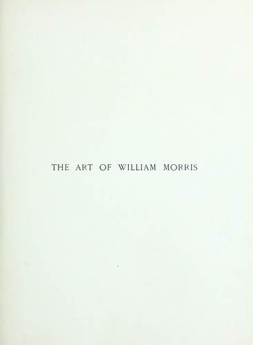 Decorative art of William Morris and his work