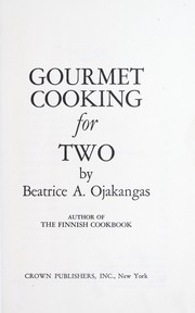 Gourmet cooking for two