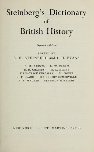 Steinberg's dictionary of British history