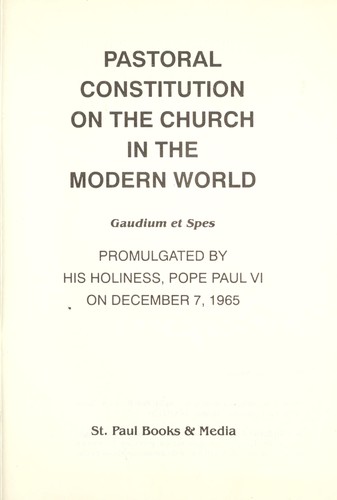 Constitutio pastoralis de ecclesia in mundo huius temporis