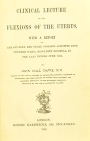 Clinical lecture on the flexions of the uterus