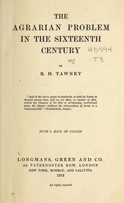 The Agrarian Problem in the Sixteenth Century