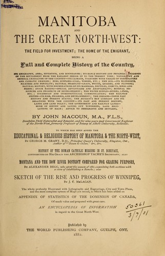 Manitoba and the great North-West