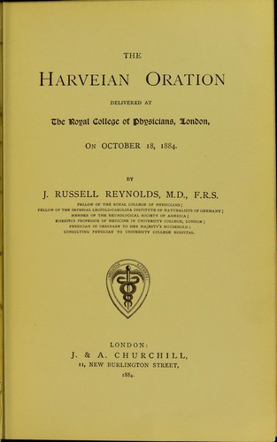 The Harveian oration
