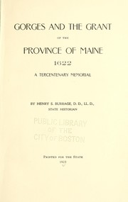 Gorges and the grant of the province of Maine, 1622