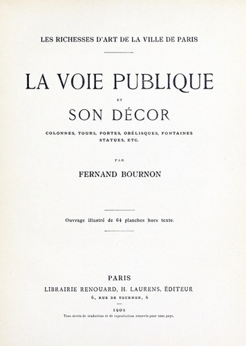 La voie publique et son décor
