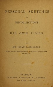 Barrington's memoirs of the men of his times