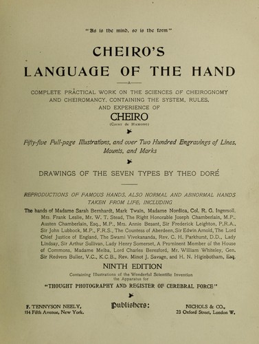 Cheiro's language of the hand