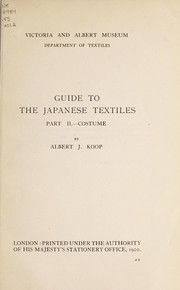 Guide to the Japanese textiles ..