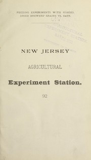 Feeding experiments with horses ; Dried brewers' grains vs. oats