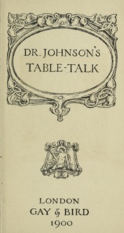 Dr. Johnson's table talk