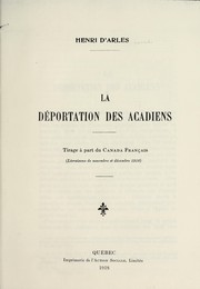 La déportation des acadiens