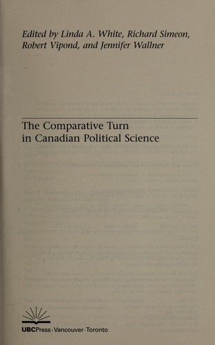 The comparative turn in Canadian political science