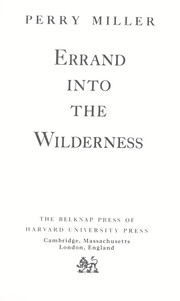 Errand into the wilderness