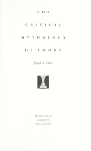 The critical mythology of irony