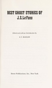 Best ghost stories of J. S. LeFanu