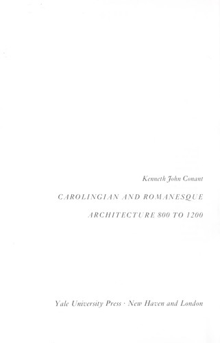 Carolingian and Romanesque architecture, 800 to 1200