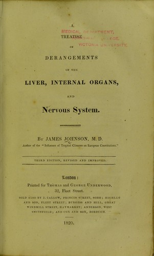 A treatise on derangements of the liver, internal organs, and nervous system
