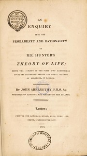 An enquiry into the probability and rationality of Mr. Hunter's theory of life