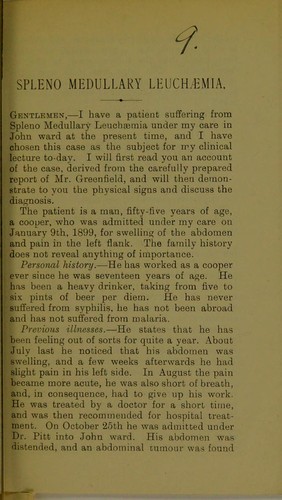 Spleno medullary leuchaemia