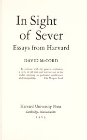 In sight of Sever, essays from Harvard