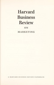 Harvard business review on marketing