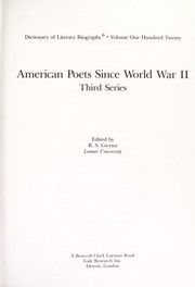 American Poets Since World War Ii/Third Series
