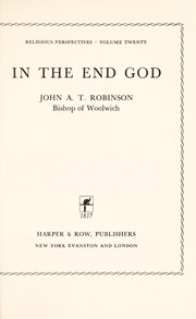 In the end, God